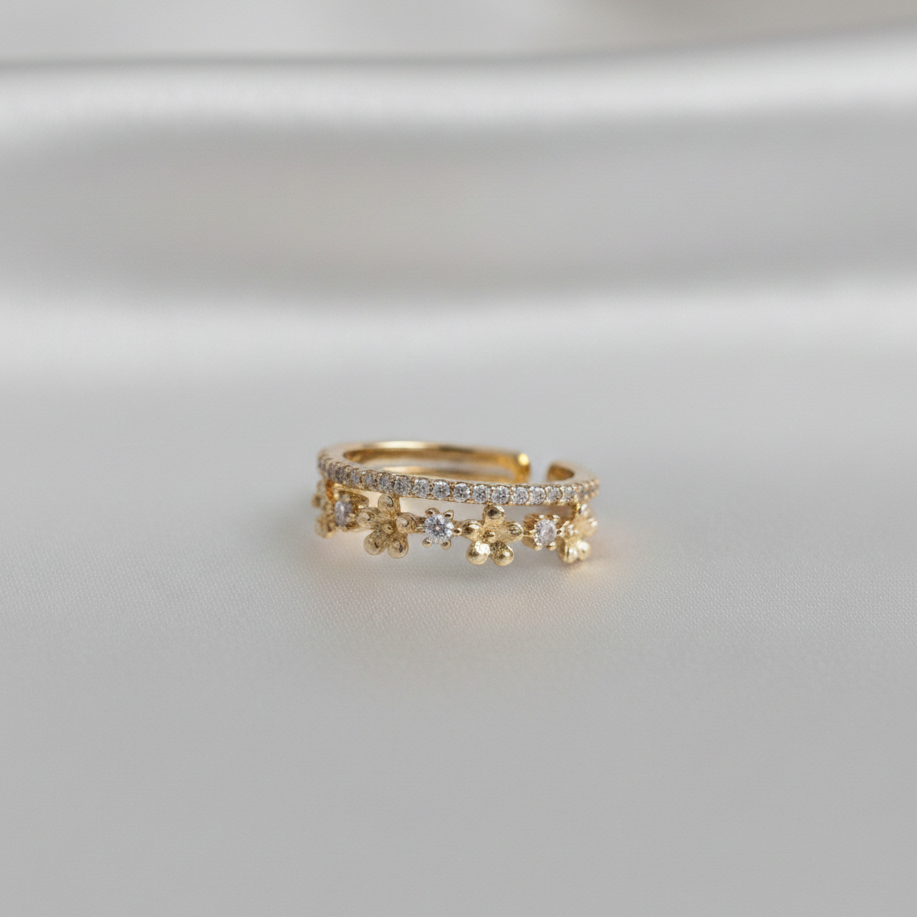 “The Fluer Ring” Gold-plated Ring Gold
