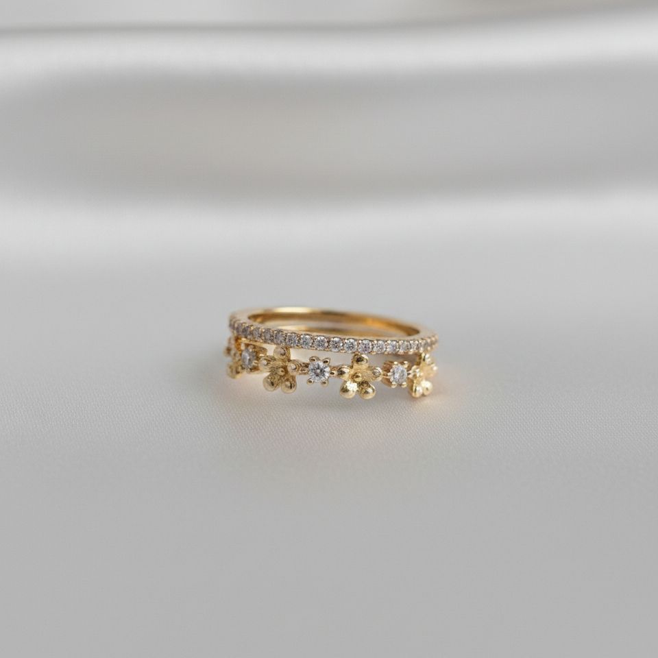 “The Fluer Ring” Gold-plated Ring Gold